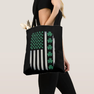 US-amerikanische Flagge Shamrocks St Patricks Day  Tasche