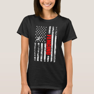 US-amerikanische Flagge Sport patriotisches Fechte T-Shirt