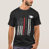 US-amerikanische Flagge - T - Shirt mit Hochschula (Vorderseite)