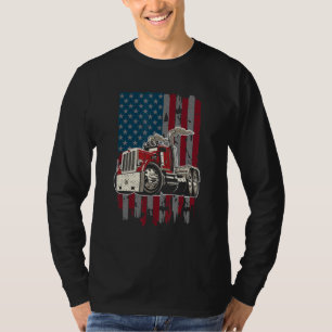 US-amerikanische Flagge USA Trucker fährt großen 1 T-Shirt