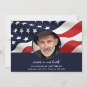 US-amerikanische Flagge Veteran Foto Gedenkfeier Dankeskarte (Vorderseite)