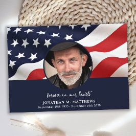 US-amerikanische Flagge Veteran Foto Gedenkfeier Dankeskarte