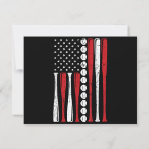 US-amerikanische Flagge Vintag Baseball Flag 4. Ju Einladung