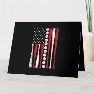 US-amerikanische Flagge Vintag Baseball Flag 4. Ju Karte