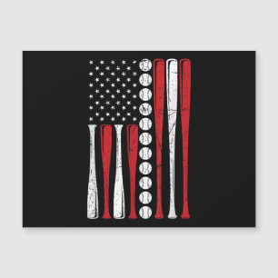 US-amerikanische Flagge Vintage Baseball-Flagge 4. Magnetkarte