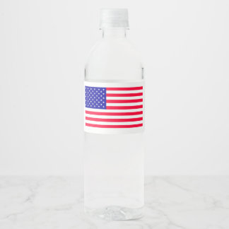 US-amerikanische Flagge Wasserflaschen Labels Wasserflaschenetikett