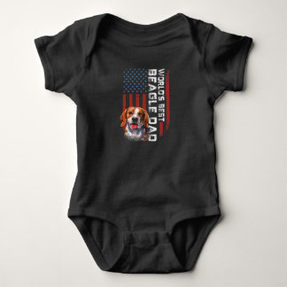 US-amerikanische Flagge Welten beste Beagle Papa Baby Strampler