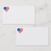 US-amerikanische Flaggen-Herz-Visitenkarten Visitenkarte (Vorne/Hinten)