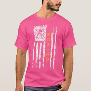 US-amerikanische Flaggenboxen Boxer-Silhouette T-Shirt
