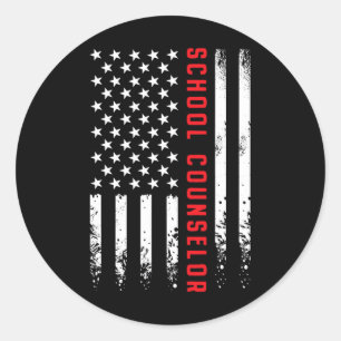 US-amerikanische Flaggenschulberatung 4. Runder Aufkleber