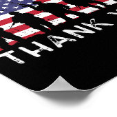 US-amerikanische Flaggensoldaten danken dem Gedenk Poster (Ecke)