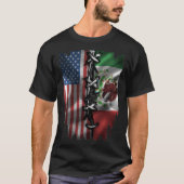 US-amerikanische mexikanische Flagge T-Shirt (Vorderseite)