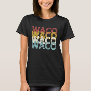 US-amerikanische Stadt 70er Retro-USA Vintage Waco T-Shirt