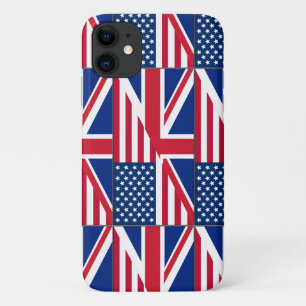 US-amerikanische und britische Flagge mit zwei Sta Case-Mate iPhone Hülle