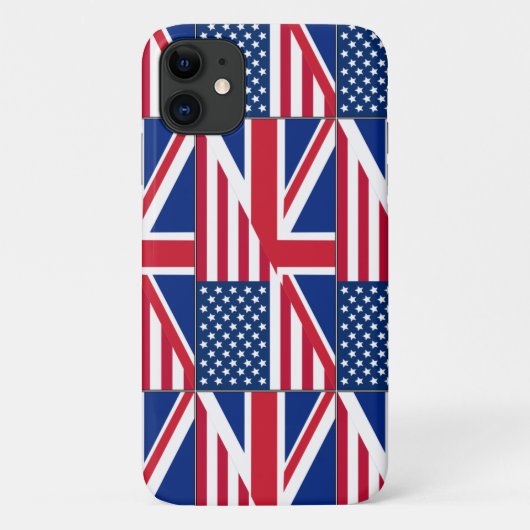 US-amerikanische und britische Flagge mit zwei Sta Case-Mate iPhone Hülle (Rückseite)