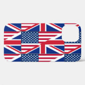 US-amerikanische und britische Flagge mit zwei Sta Case-Mate iPhone Hülle (Rückseite (Horizontal))