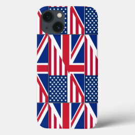 US-amerikanische und britische Flagge mit zwei Sta Case-Mate iPhone Hülle