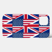 US-amerikanische und britische Flagge mit zwei Sta Case-Mate iPhone Hülle (Rückseite (Horizontal))