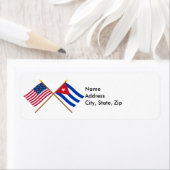 US-amerikanische und kubanische Grenzflaggen (Insitu)