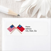 US-amerikanische und taiwanesische Grenzflaggen (Insitu)