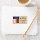 US-amerikanische Wappen-Buchzeichen Ex Libris Adressaufkleber (Insitu)