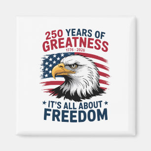 US-amerikanischer Adler - 250. Jubiläum 4. Juli Magnet
