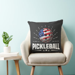 US-amerikanischer-Flag-Pickleball-Spieler Kissen