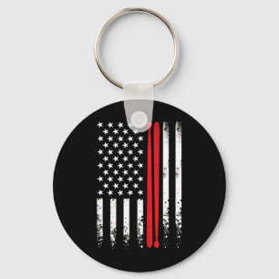 US-amerikanischer Flag Retro Music Drummer Drum St Schlüsselanhänger