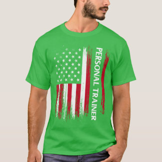 US-amerikanischer Flagge Personalrainer Fitness-In T-Shirt