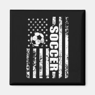 Us-amerikanischer Flaggen-Fußball Patriotischer Fu Magnet