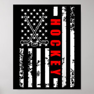 Us-amerikanischer Flaggen-Hockey-Patriotisch für M Poster