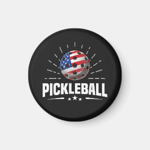 US-amerikanischer Flaggen-Pickleball-Spieler Magnet