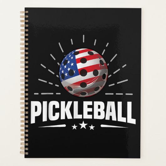 US-amerikanischer Flaggen-Pickleball-Spieler Planer (Vorderseite)