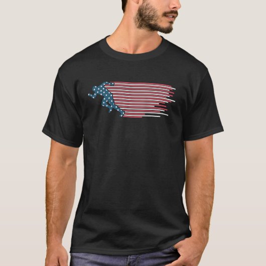 US-amerikanischer Flaggenmarathon für Track and Fi T-Shirt (Vorderseite)