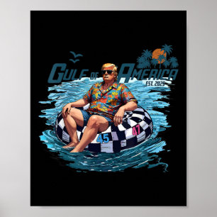 US-amerikanischer Golf nach 2025 Gewittertes Trump Poster