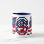 US-amerikanischer Stolz - Custom Two-Tone-Kaffee Tasse (Zentrum)