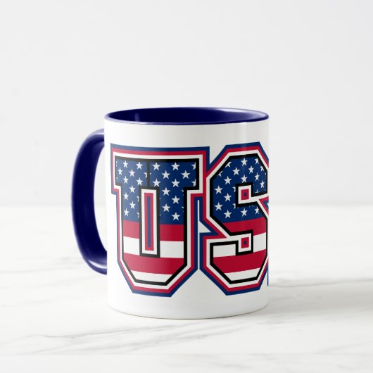 US-amerikanischer Stolz - Custom Two-Tone-Kaffee Tasse (Vorderseite Links)