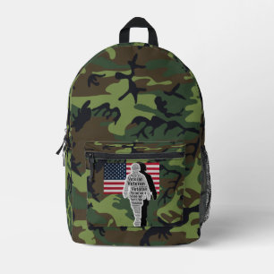 US-amerikanischer Veteran-Soldaten-Rucksack Bedruckter Rucksack