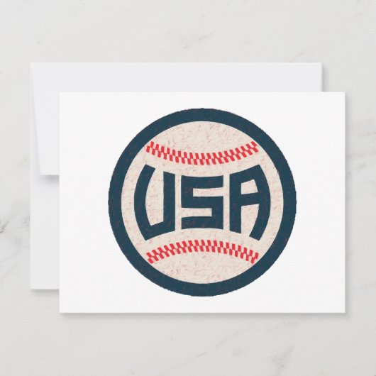 US-amerikanisches Baseballteam Einladung (Vorderseite)