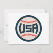 US-amerikanisches Baseballteam Einladung (Rückseite)