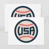 US-amerikanisches Baseballteam Einladung (Vorne/Hinten)