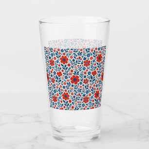 US-amerikanisches Blumenmuster Glas