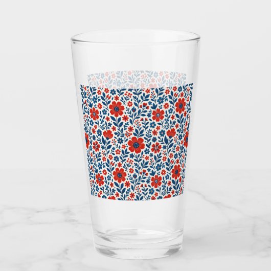 US-amerikanisches Blumenmuster Glas (Vorderseite)