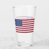 US-amerikanisches Flaggendesign Trinkglas Glas (Rückseite)