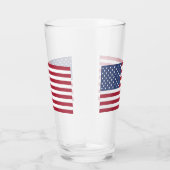 US-amerikanisches Flaggendesign Trinkglas Glas (Rechts)