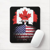 US-amerikanisches kanadisches Tree-Roots-Flag Mousepad (Mit Mouse)