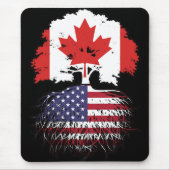 US-amerikanisches kanadisches Tree-Roots-Flag Mousepad (Vorne)