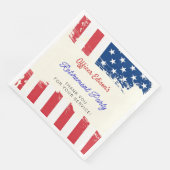 US-amerikanisches Party für das militärische Ruhes Serviette (Ecke)