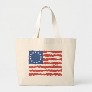 US-Angesagte Sketch American Flag Jumbo Stoffbeutel