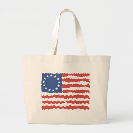 US-Angesagte Sketch American Flag Jumbo Stoffbeutel (Vorne)
